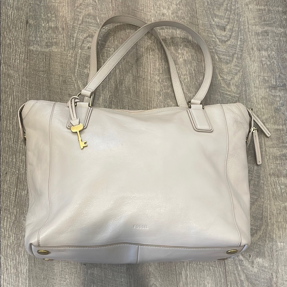 Fossil Leather Tote Bag